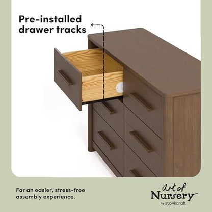 Malta 6 Drawer Dresser, Hazelnut, view 6