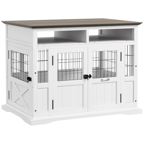 Dog Crate Furniture Side End Table with Storage, view 2