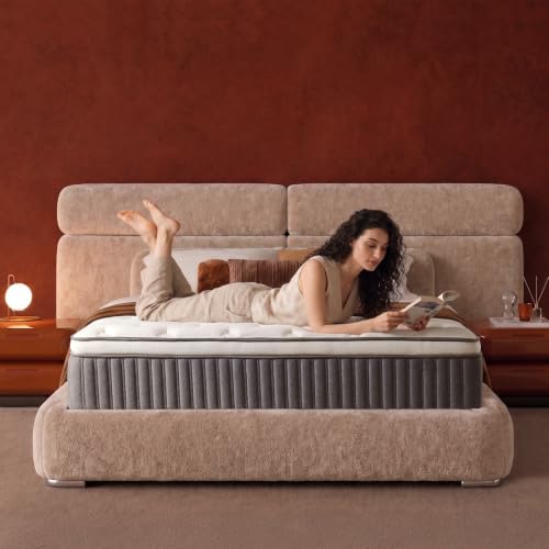 Queen Mattress 12 Inch, Memory Foam Hybrid, Medium Firm, view 2