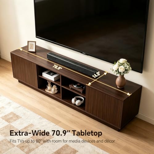 TV Stand for TVs Up to 80 Inch, Media Console Table with Storage, view 7