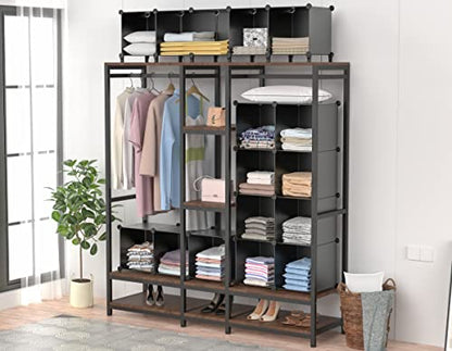 Closet Organizers and Storage, 9 Cube Storage Organizer, Black, view 7