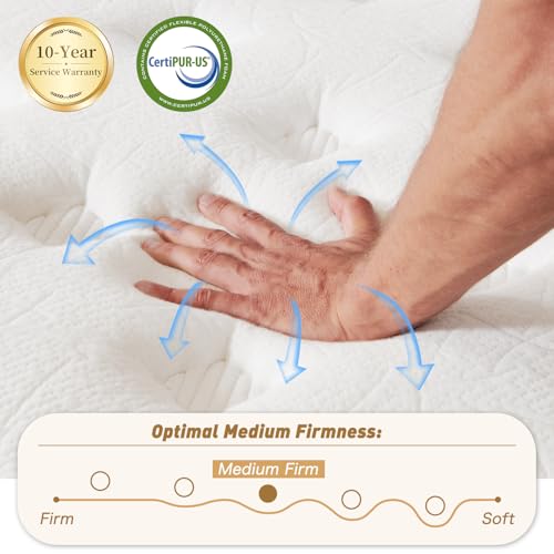 Queen Mattress, 12 Inch Hybrid Queen Mattress in a Box, view 4