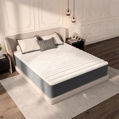 Twin Size Mattress, Hybrid Twin Mattress 12 Inch Medium Firm, view 2