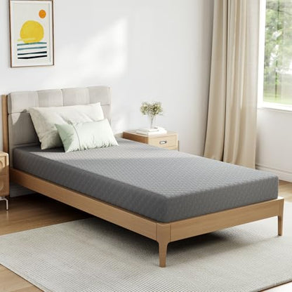 Twin Mattress for Kids, 5 Inch Twin Size Mattresses with Gel-Infused Memory Foam & Pressure-Relieving Foam for Cool Touch & Edge Support Mattress in a Box CertiPUR-US Certified