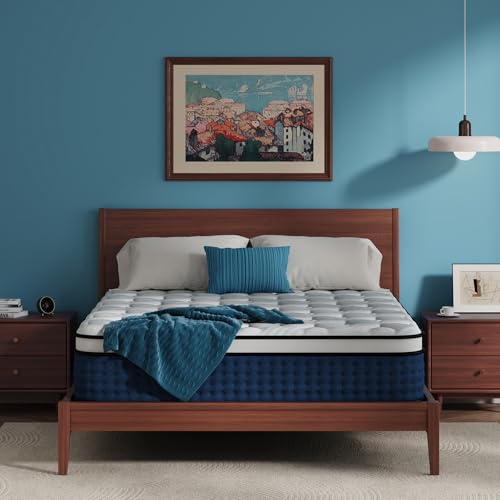 Queen Mattress, 12 Inch Hybrid Queen Size Mattress in a Box, Medium Firm, Cooling Gel Memory Foam, Individual Pocket Spring for Motion Isolation/Lumbar Support & Pressure Relief, CertiPUR-US