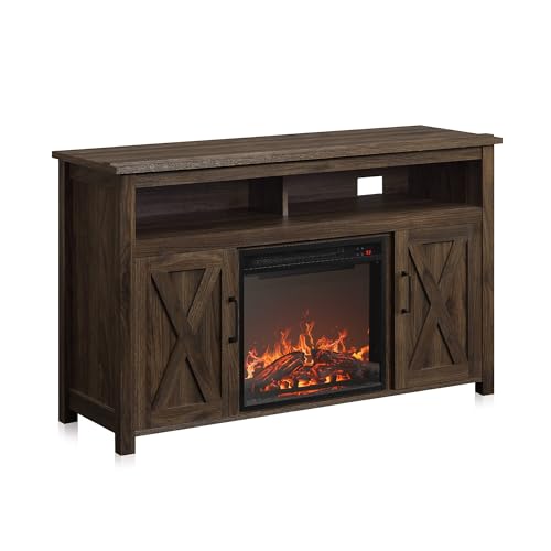 Corin 48" TV Stand with 18" Electric Fireplace - Dark Walnut, view 2