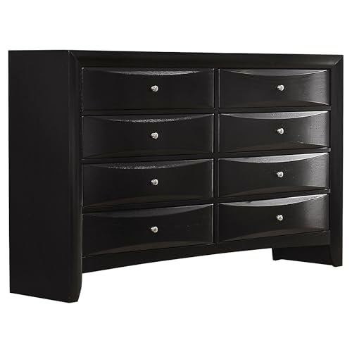 Coaster Home Furnishings Briana Transitional 5-Piece Bedroom Set California King Size Storage Bookcase Bed Frame 56-inch Headboard Black 202701KW-S5