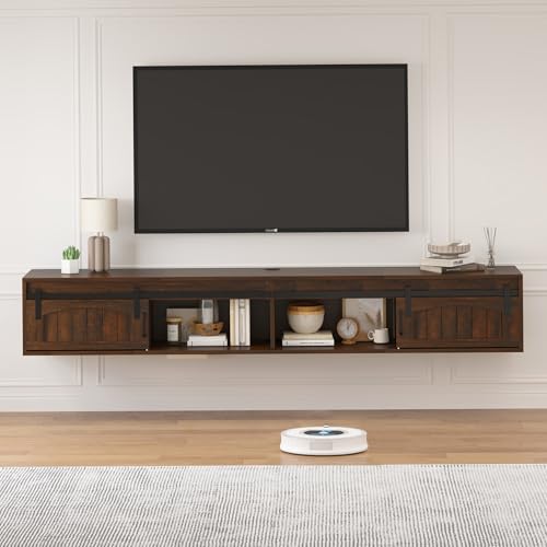 71" Floating TV Stand with Power Outlet, view 4
