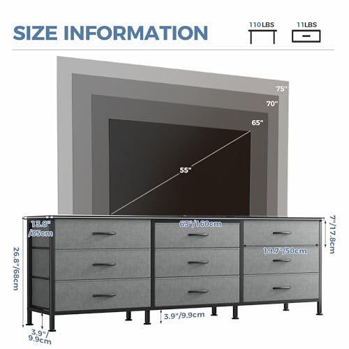 TV Stand for Living Room with Storage, Media Console Table Fit 75" TV, view 4