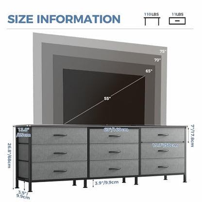 TV Stand for Living Room with Storage, Media Console Table Fit 75" TV, view 4