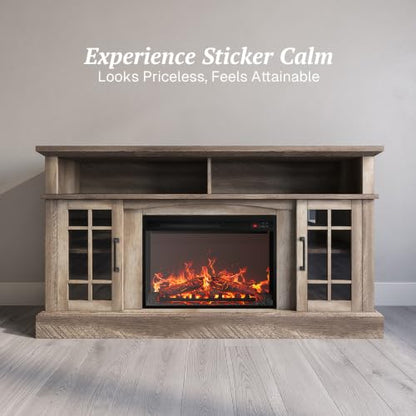 Astorga 58" TV Stand with 23" Electric Fireplace - Ashland Pine, view 5