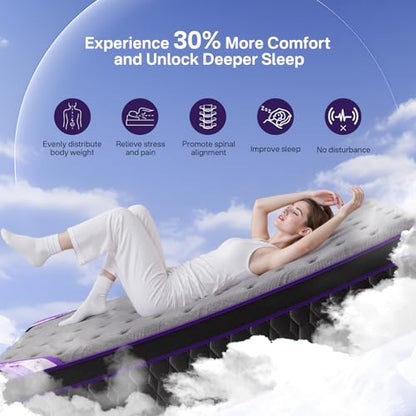 (Luxury Hotel) 16 Inch Firm King Size Hybrid Mattress in a Box, view 3
