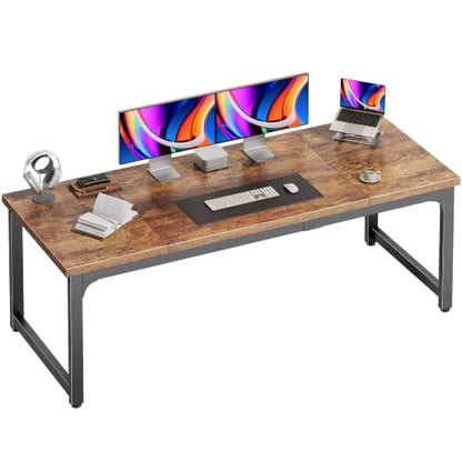 63 x 24 Inch Computer Desk, 0.95'' Thicker, Duty, Rustic Brown, view 2