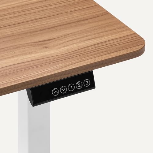 Electric Standing Desk, Height Adjustable Home Office Desk with Quiet Motor and Multiple Presets, White/Oak Effect