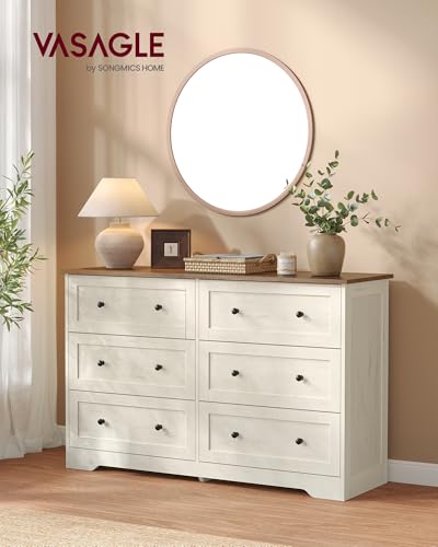6-Drawer Dresser, Chest of Drawers, 47.2 x 15.7 x 30.7 in, view 4