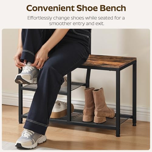 Hall Tree, Coat Rack with Shoe Storage, view 4