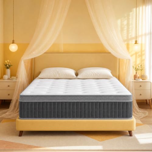 14 Inch Full Hybrid Mattress, Medium Firm,Cool Vent & Motion Isolation, view 2