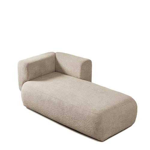 Boucle Upholstered Right Facing Chaise Lounge Indoor for Living Room Bedroom, view 5