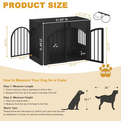 31.5" Dog Crate Furniture for Small/Medium Dogs, view 3