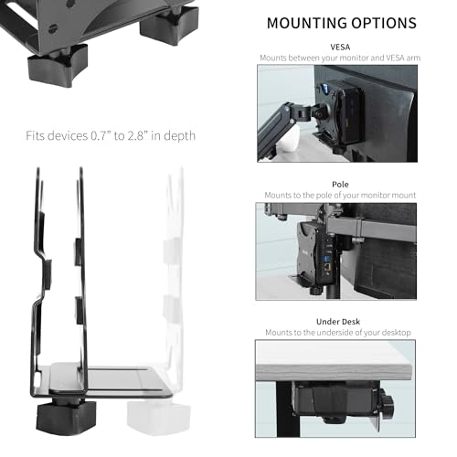 Black Thin Client Mini PC Mount Bracket, MOUNT-PC05C, view 4