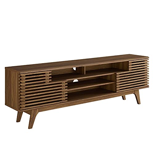 Render 71" Mid-Century Modern Low Profile Media Console TV Stand, 71 Inch, view 2