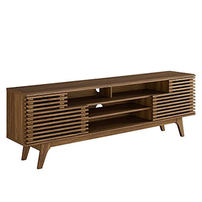 Render 71" Mid-Century Modern Low Profile Media Console TV Stand, 71 Inch, view 2