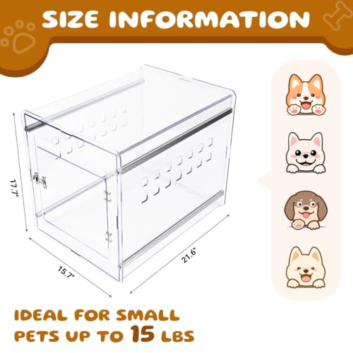 Dog Crate Furniture, Clear Indoor Dog Kennel for Small to Medium Dog, view 3