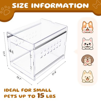 Dog Crate Furniture, Clear Indoor Dog Kennel for Small to Medium Dog, view 3