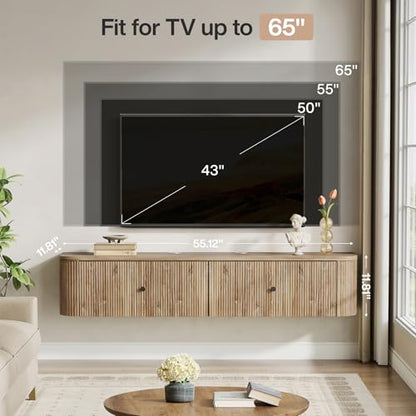 Floating TV Stand Wall Mounted, view 6
