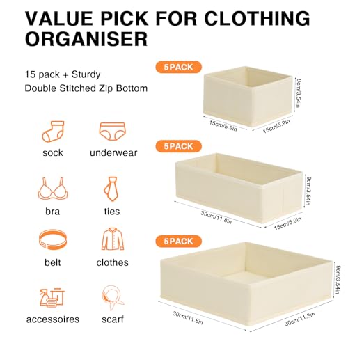 Drawer Organizer Clothes 15 Pack, view 4