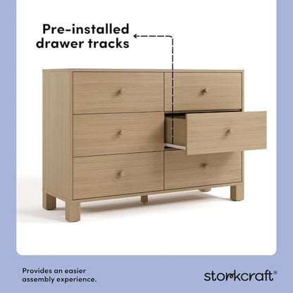 California 6 Drawer Double Dresser, Driftwood, view 7