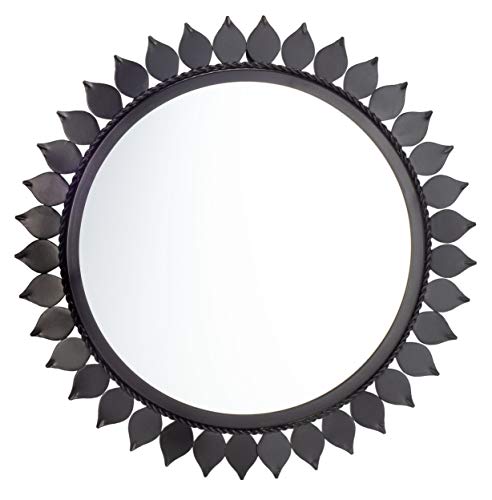SAFAVIEH Home Nally Matte Black 21-inch Decorative Accent Mirror