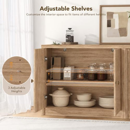 94.5" Sideboard Buffet Cabinets Set of 3 with Storage, view 5