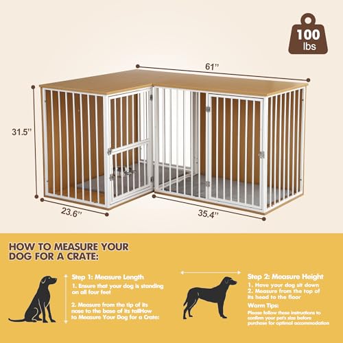 Dog Crate Furniture for 2 Dogs, view 6
