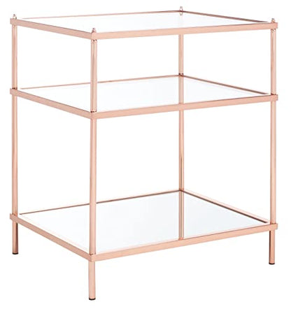 Safavieh Home Collection ACC6203 Accent Table, Rose Gold/Glass