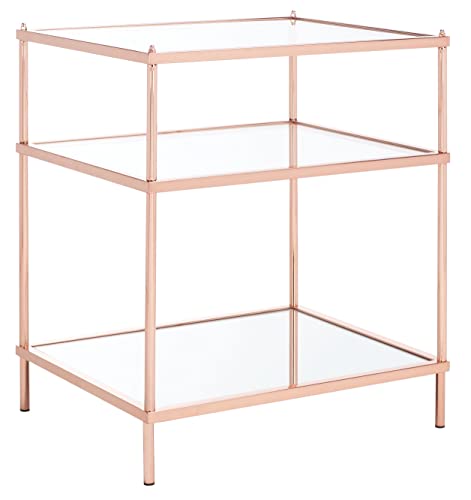 Safavieh Home Collection ACC6203 Accent Table, Rose Gold/Glass
