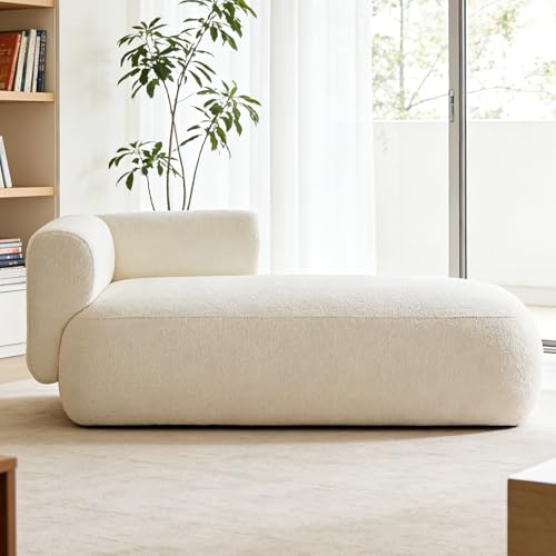Boucle Fabric Cloud Chaise Lounge Indoor, view 4
