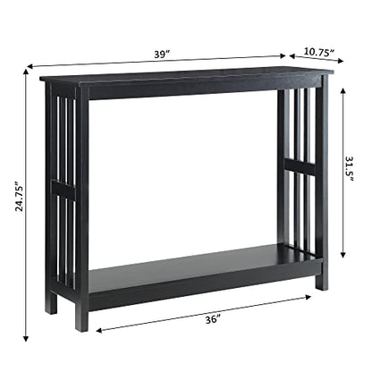 203399BL Mission Console Table, Black
