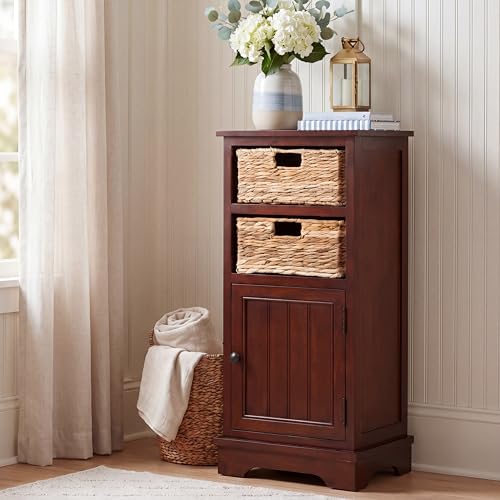 SAFAVIEH Connery Wood Storage Cabinet, 35" Farmhouse Cherry AMH5742C, view 3