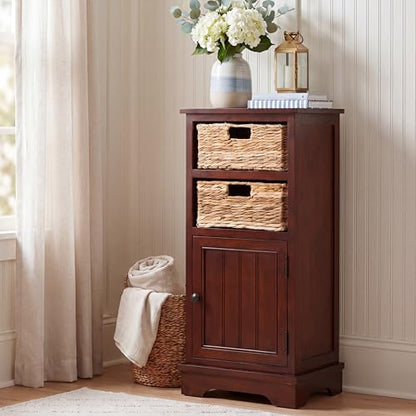 SAFAVIEH Connery Wood Storage Cabinet, 35" Farmhouse Cherry AMH5742C, view 3