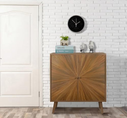 Modern Sideboard Buffet Cabinet with Crafted Door, Mid Century Accent Storage Console Table, Farmhouse Cupboard Wood Bar Cabinet for Living Room Kitchen Office Dining Room Entryway