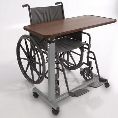Medical Adjustable Overbed Bedside Table with Wheels (Hospital and Home Use), view 6