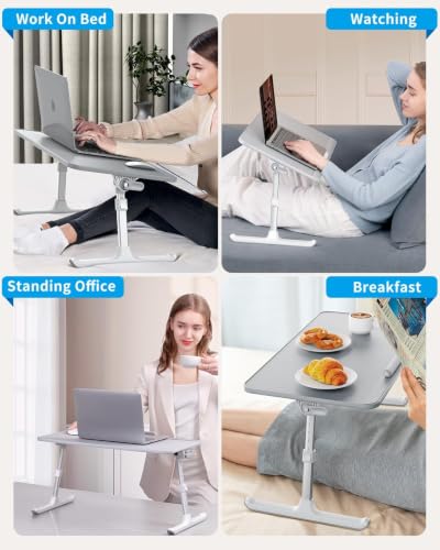 Non-Slip Leather Lap Desk Laptop Bed Tray Table, Laptop Stand for Bed, view 8