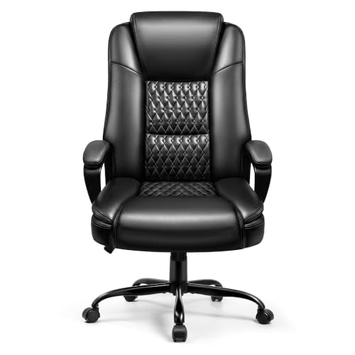 Ergonomic Leather Office Desk Chair,Executive with Lumbar Support, view 2