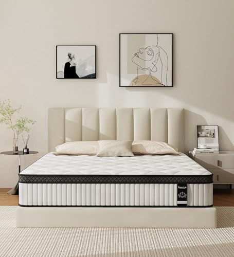 Full Mattress 10 Inch, Bed in a Box Hybrid with Gel Memory Foam & Pocket Springs, view 3