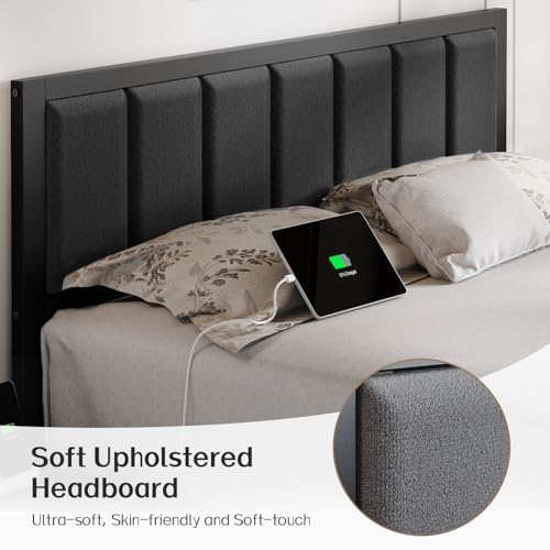Queen Bed Frame Smart LED Charging Station, view 7