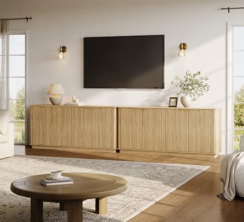 63" Fluted Sideboard Buffet Cabinet with Storage, view 4