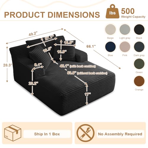 Oversized Chaise Lounge Chair Indoor, view 3
