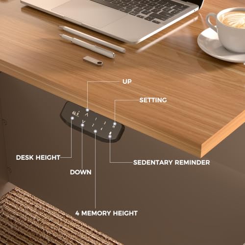 67" L-Shaped Executive Standing Desk, Brushless Dual Motor&Pre-Assembled, view 4
