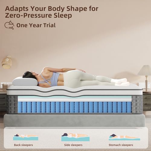Full Size Mattress, 12 Hybrid Full Mattress in a Box, Medium Firm, view 5